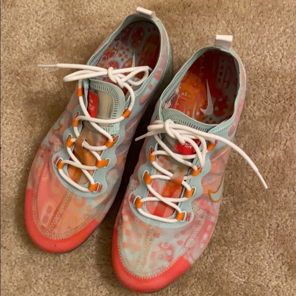 Nike Women's Multicolor Athletic Sneakers - Coral, Light Blue, Orange